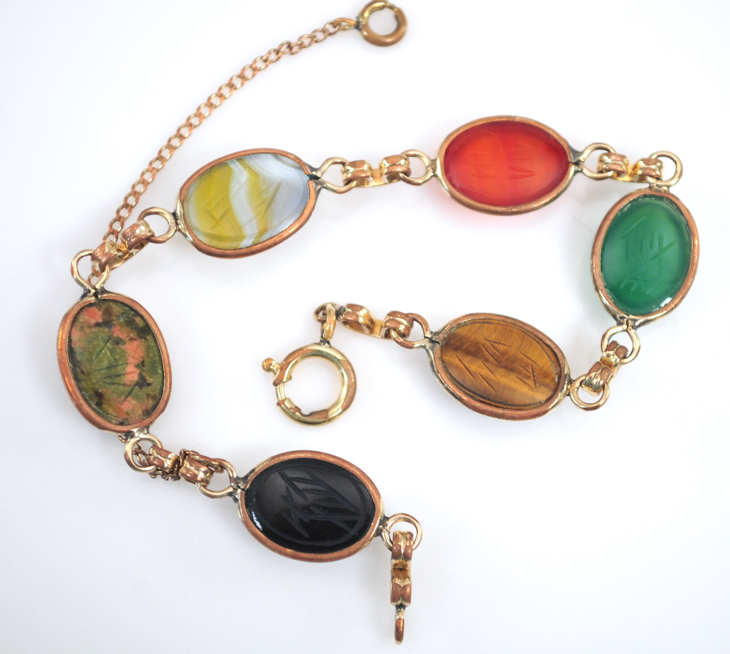 Vintage Gold Filled Scarab Bracelet