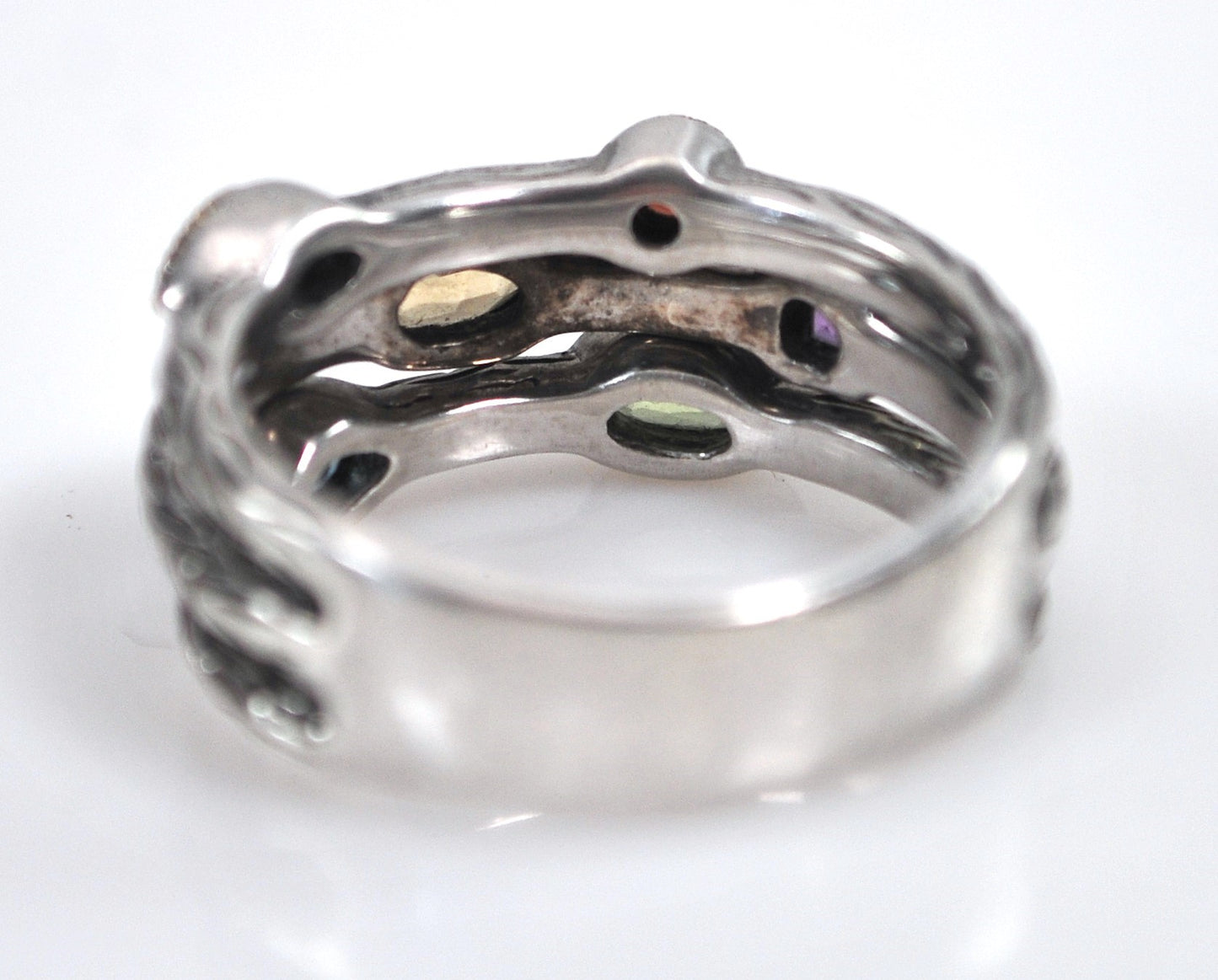 As is - Effy BH925 Balissima Sterling 14K Gold Gemstone Ring