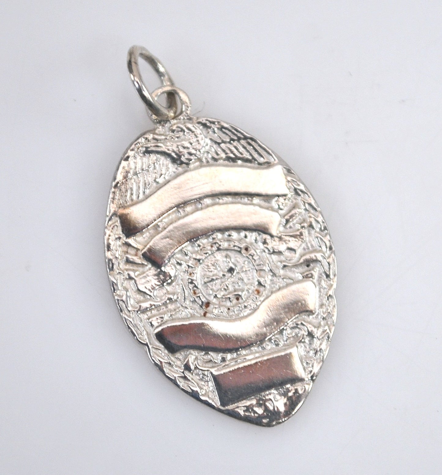 Sterling Silver Police Badge Charm Pendant