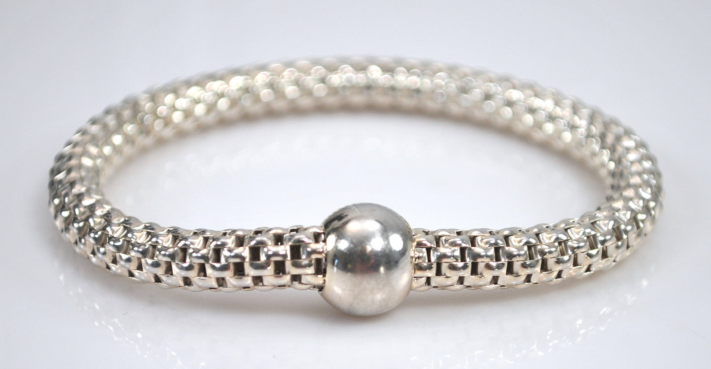 Silpada Sterling Silver Popcorn Mesh Bracelet