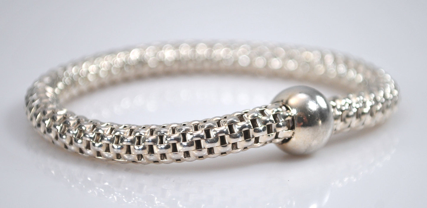 Silpada Sterling Silver Popcorn Mesh Bracelet