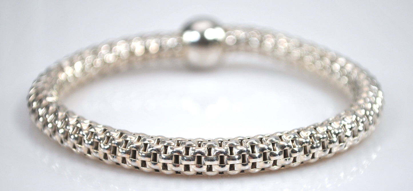 Silpada Sterling Silver Popcorn Mesh Bracelet