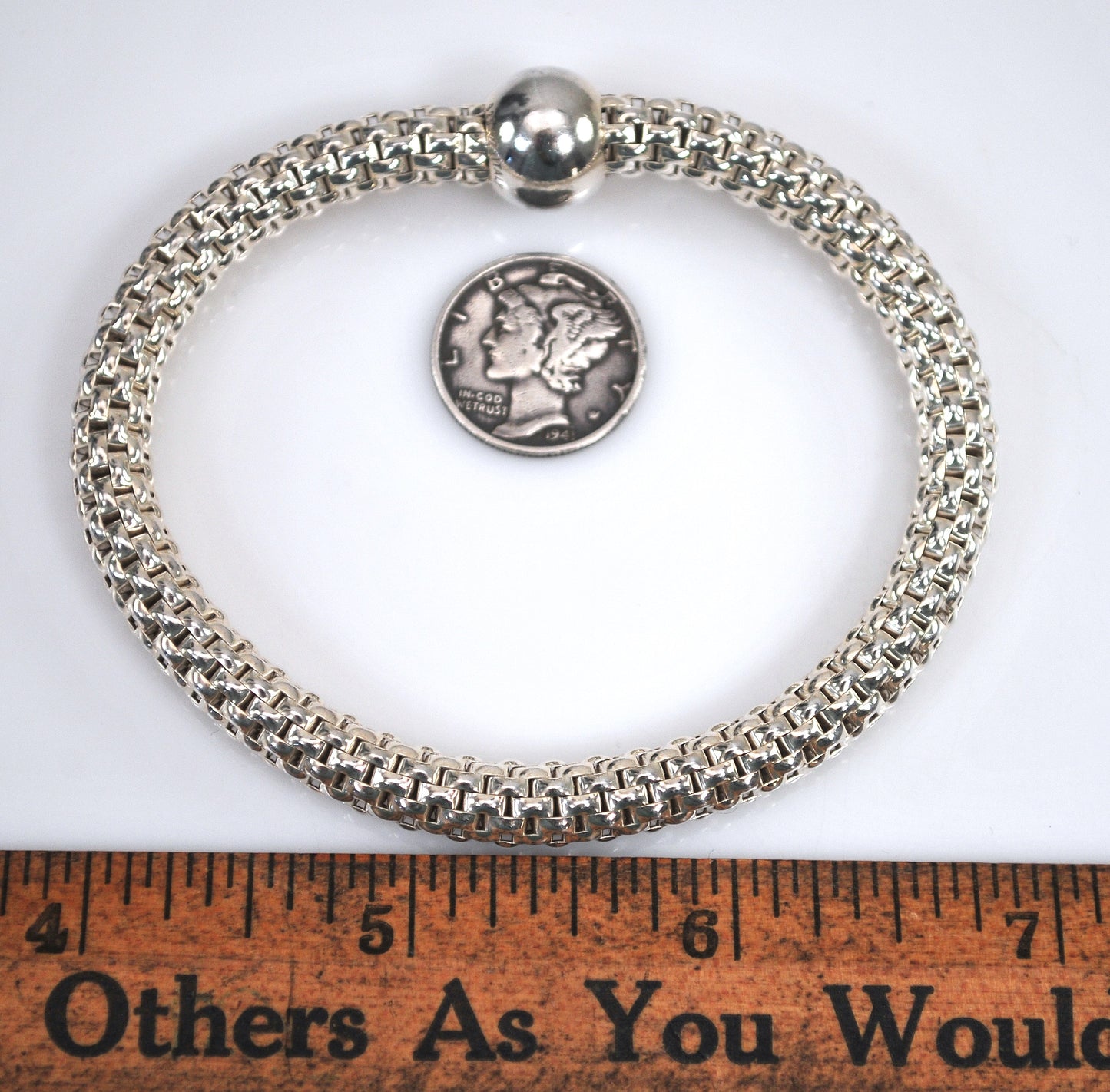 Silpada Sterling Silver Popcorn Mesh Bracelet