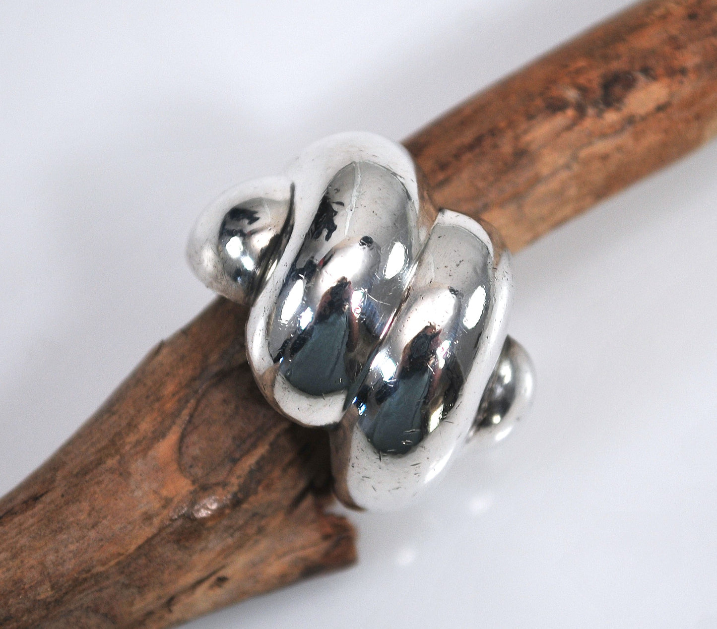 Heavy Vintage Sterling Silver Statement Ring