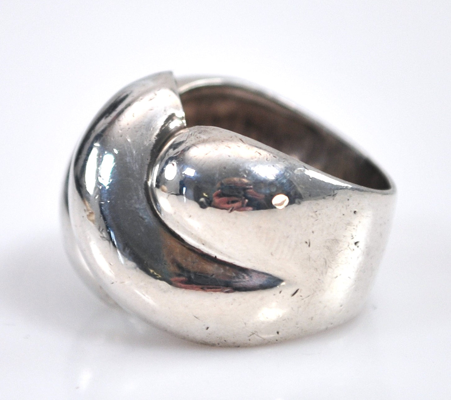 Heavy Vintage Sterling Silver Statement Ring