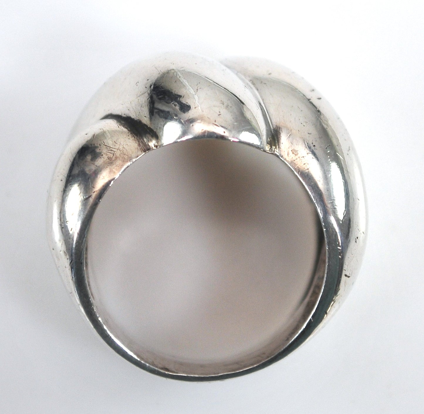 Heavy Vintage Sterling Silver Statement Ring