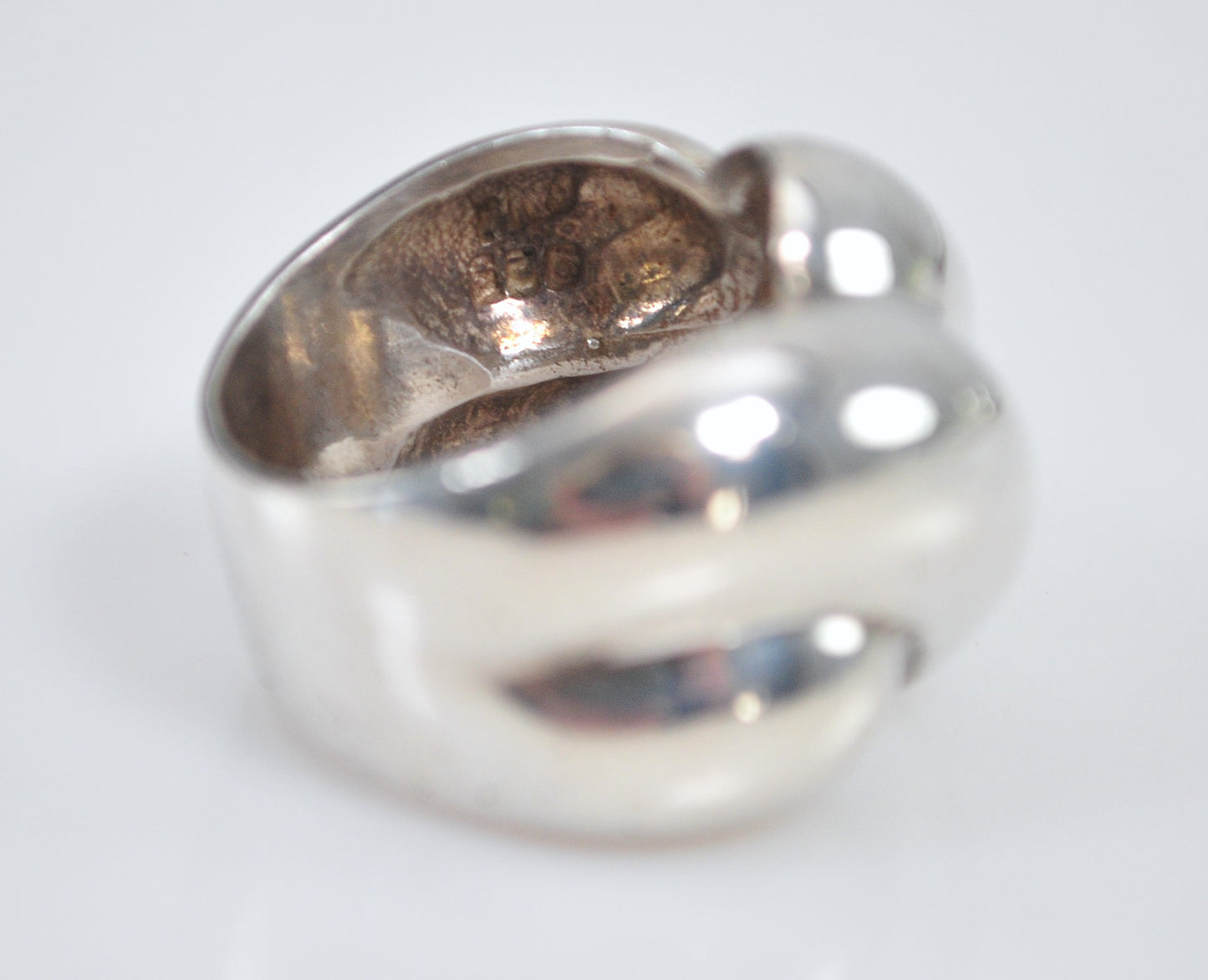 Heavy Vintage Sterling Silver Statement Ring