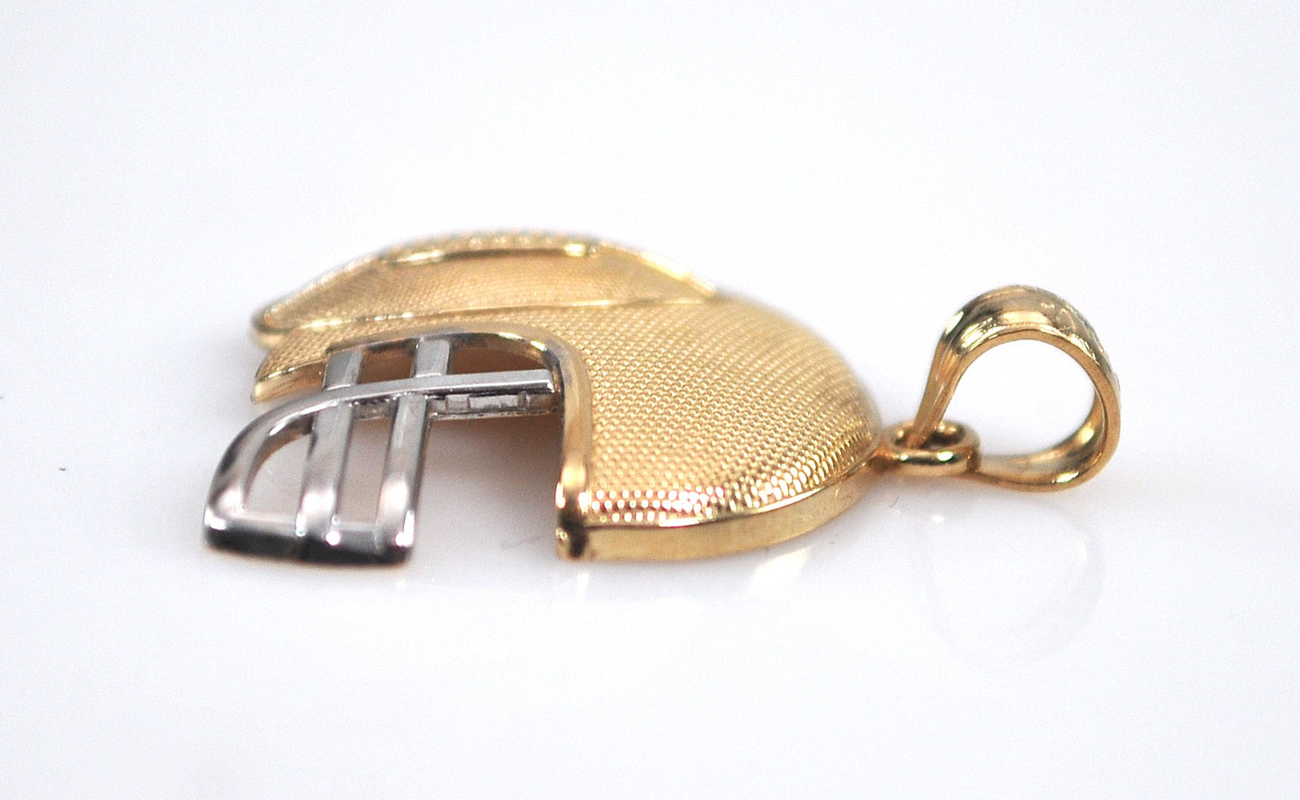 10K Gold Football Helmet Charm Pendant