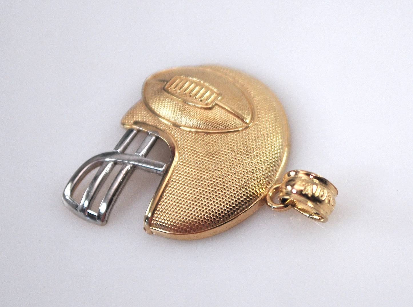 10K Gold Football Helmet Charm Pendant