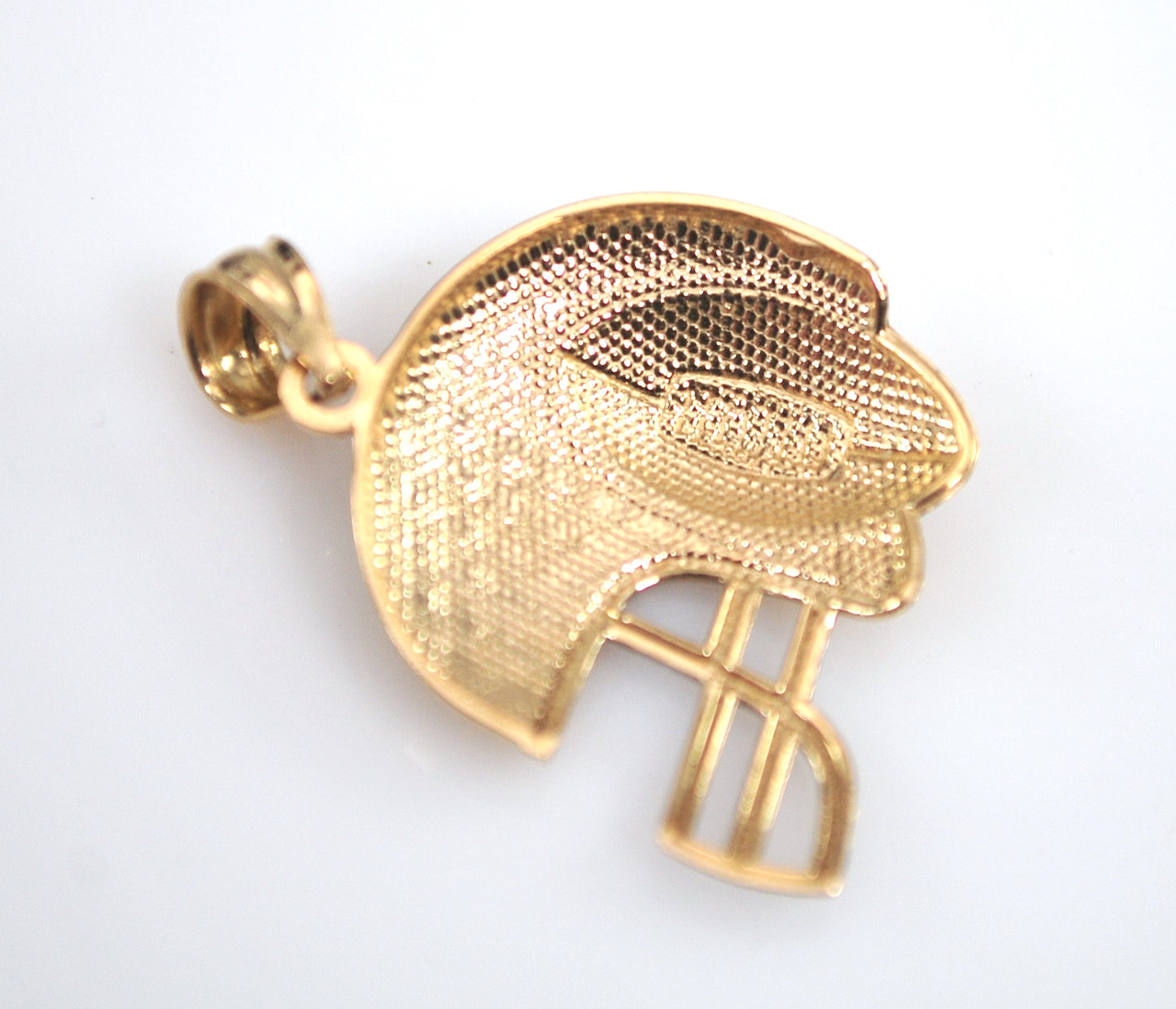 10K Gold Football Helmet Charm Pendant
