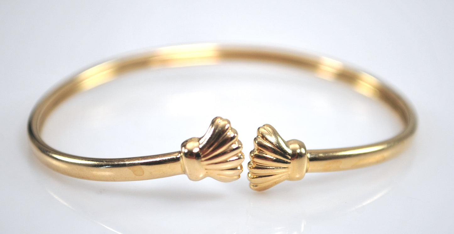 As is - Signed 14K Gold Bangle Bracelet