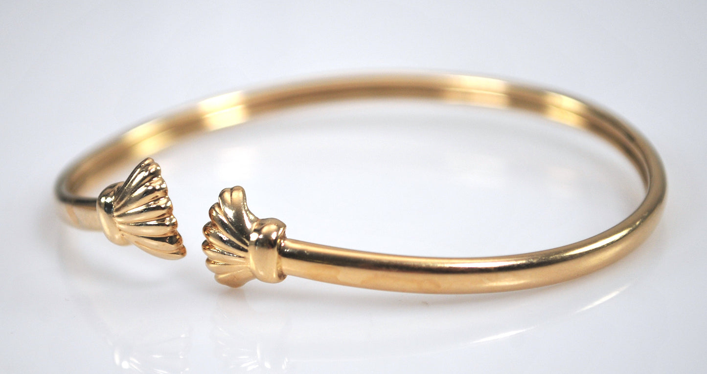 As is - Signed 14K Gold Bangle Bracelet