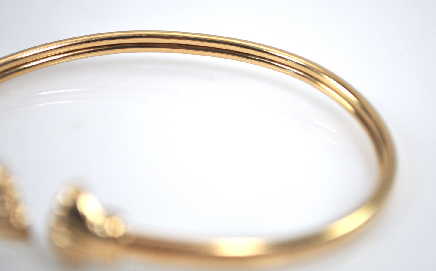 As is - Signed 14K Gold Bangle Bracelet