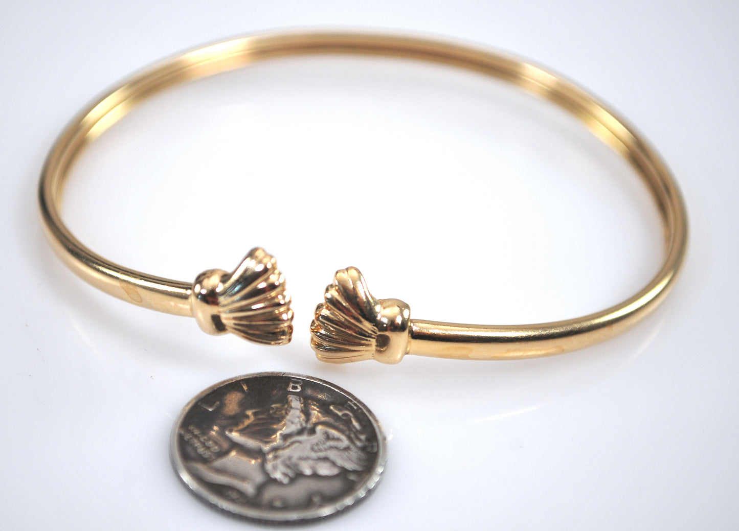 As is - Signed 14K Gold Bangle Bracelet