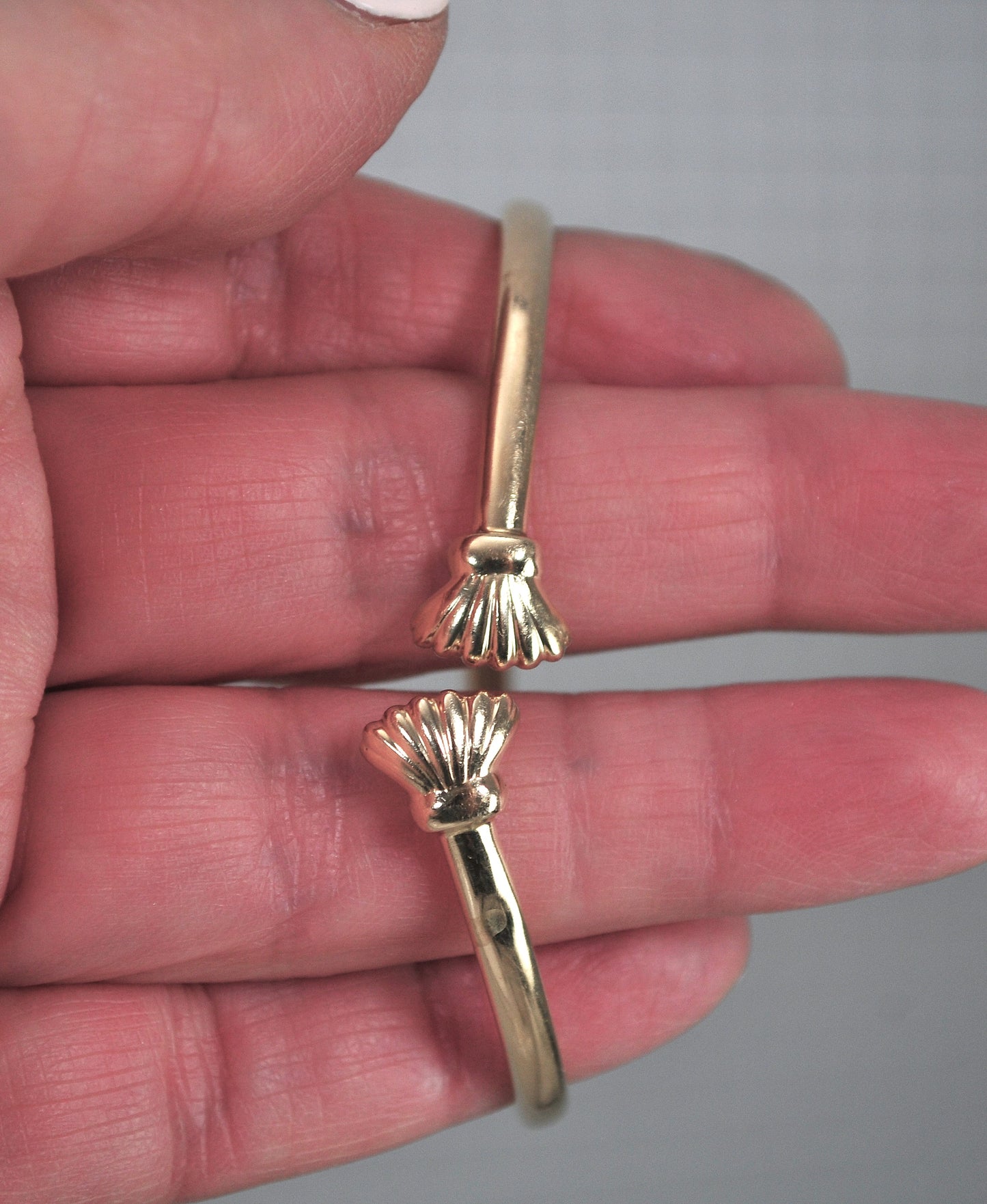 As is - Signed 14K Gold Bangle Bracelet