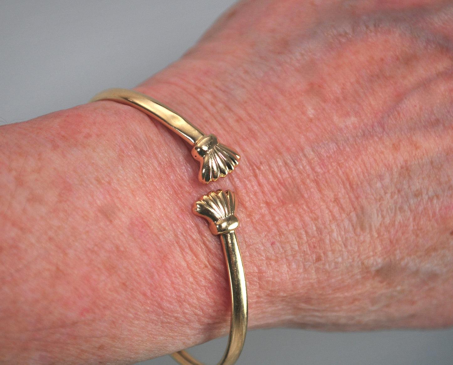 As is - Signed 14K Gold Bangle Bracelet