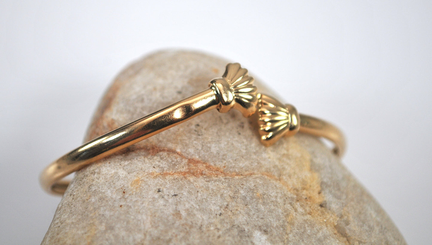 As is - Signed 14K Gold Bangle Bracelet