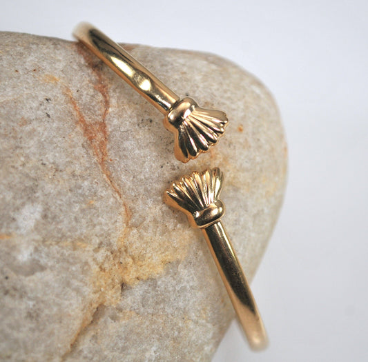 As is - Signed 14K Gold Bangle Bracelet