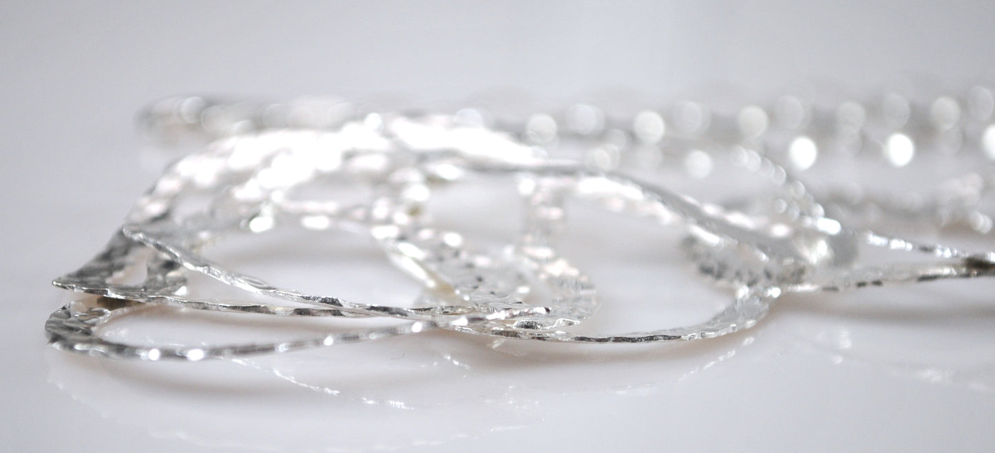 Paola Valentini Sterling Silver Heart Link Necklace