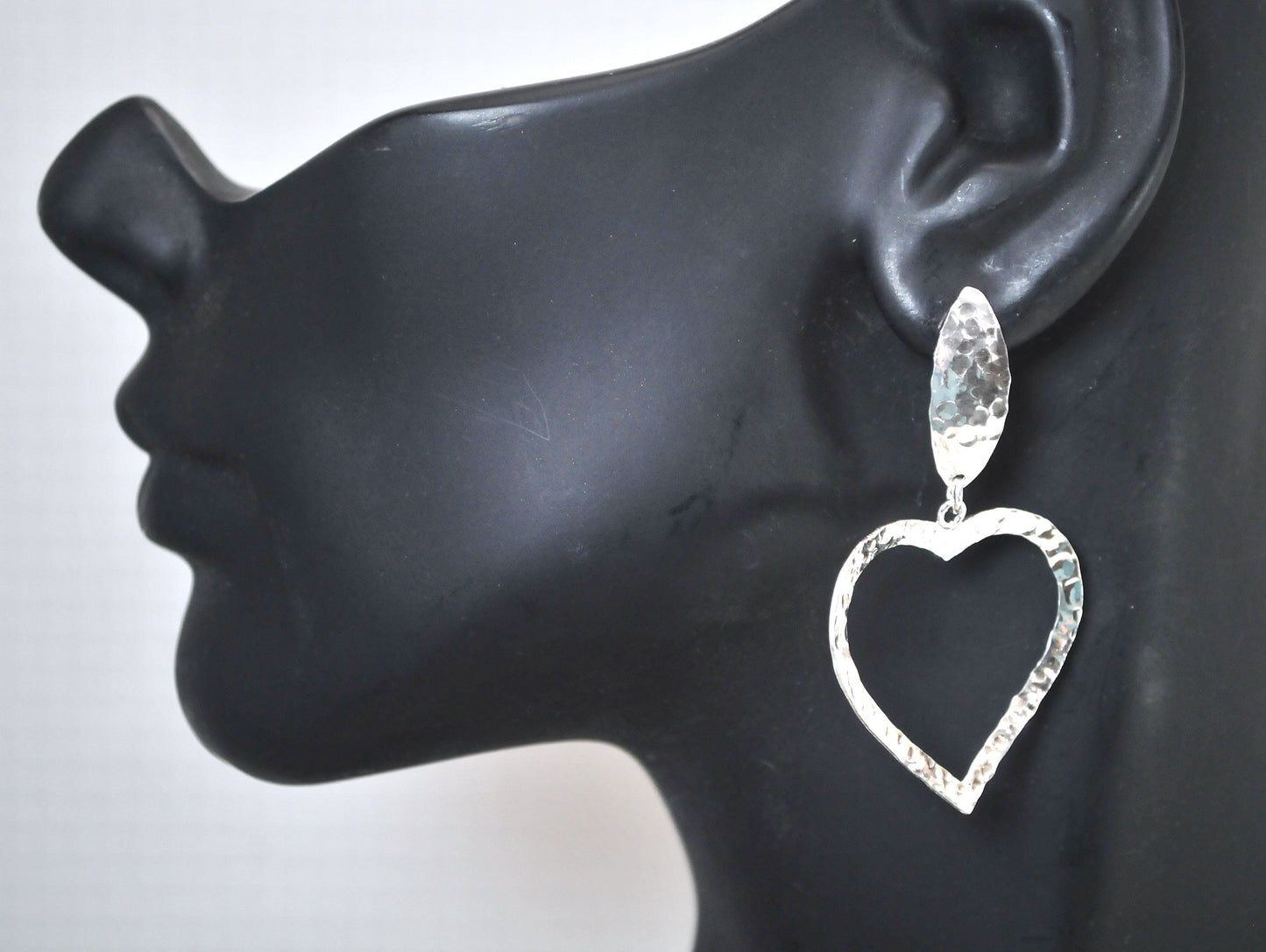 Paola Valentini Sterling Silver Heart Earrings