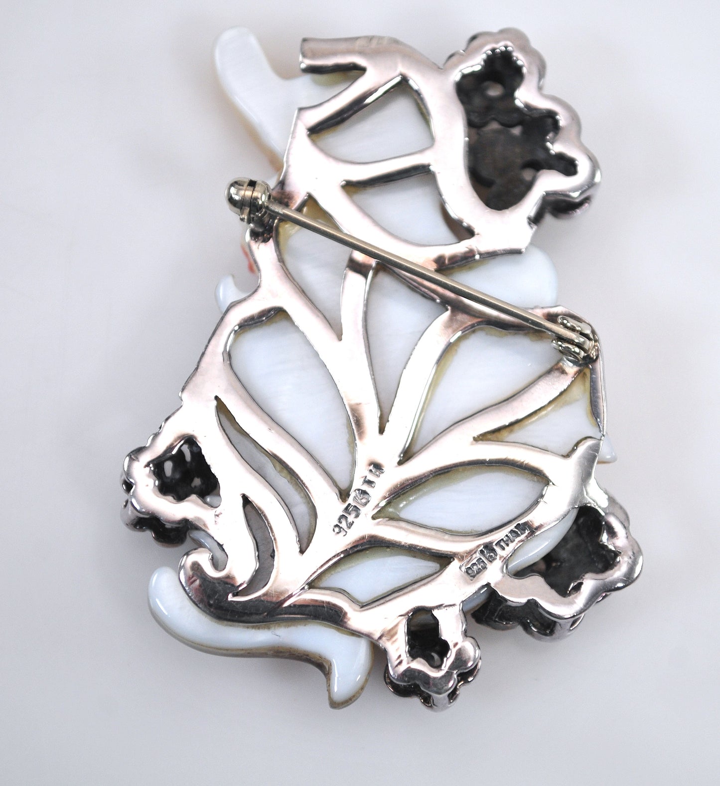 Vintage Sterling Silver Art Deco Style Lady Brooch