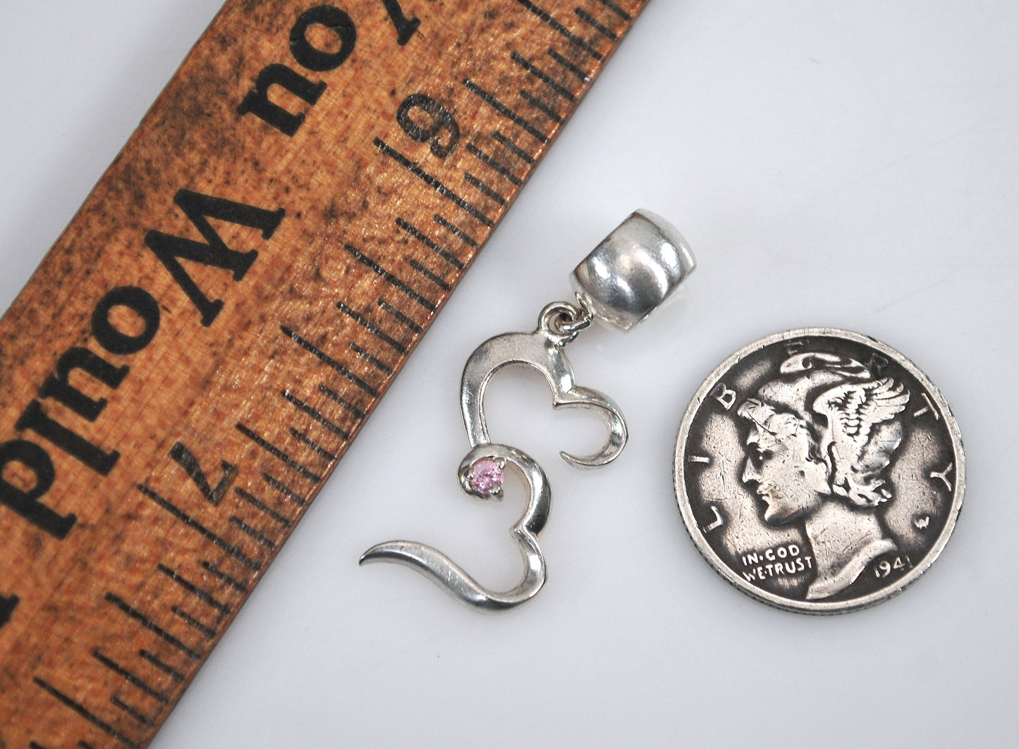 Small Sterling Silver Open Heart Pendant