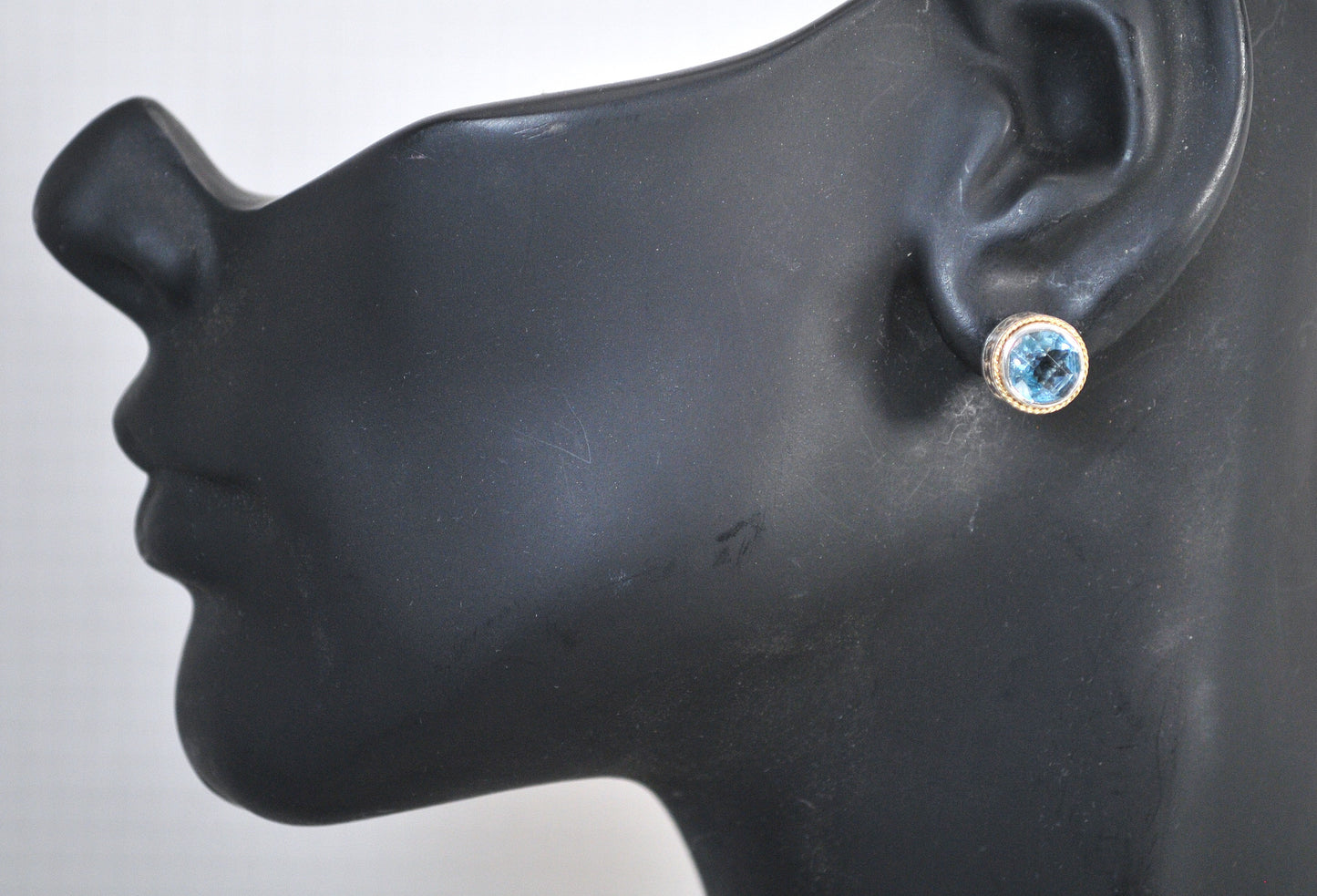 As is - Effy BH Sterling 18K Gold Blue Topaz Earrings