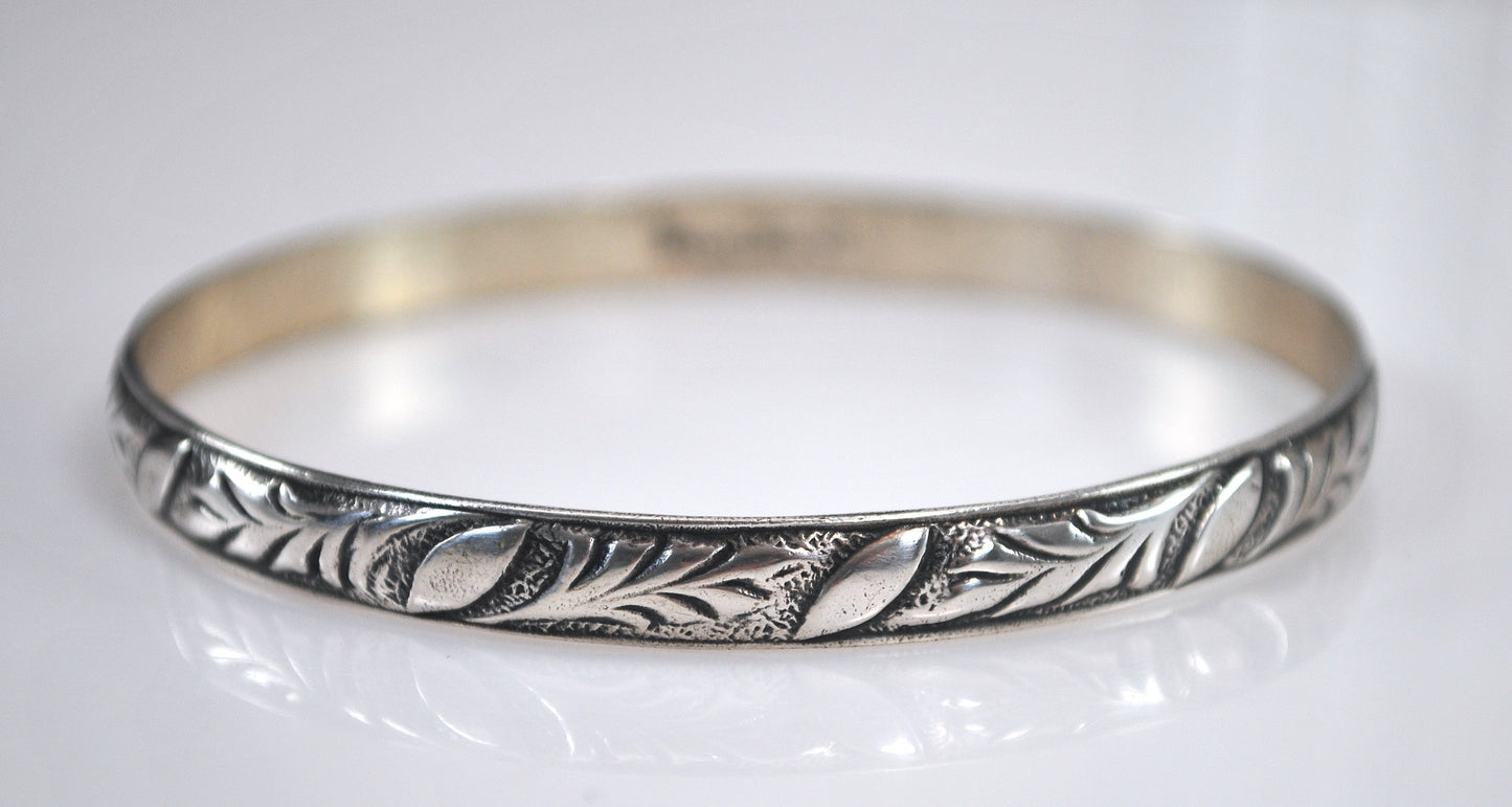 Vintage Danecraft Felch Sterling Silver Bangle Bracelet