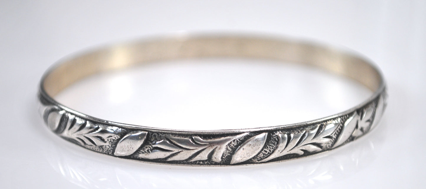 Vintage Danecraft Felch Sterling Silver Bangle Bracelet