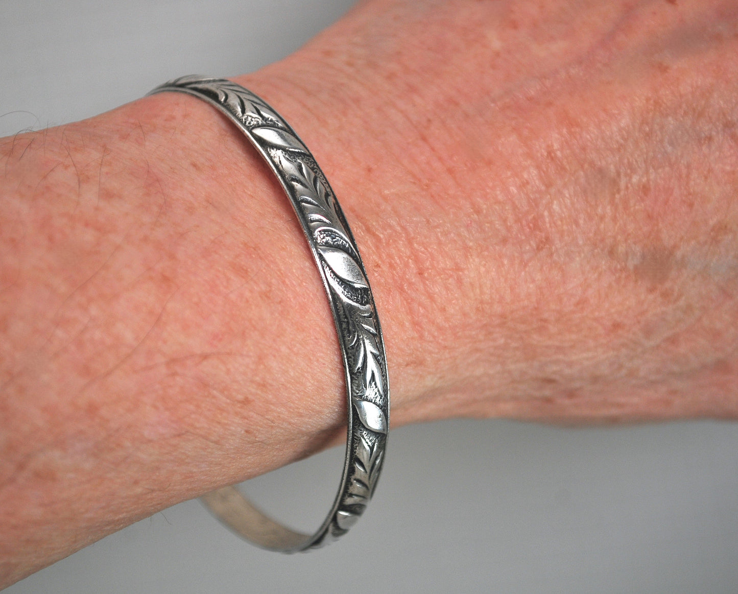 Vintage Danecraft Felch Sterling Silver Bangle Bracelet