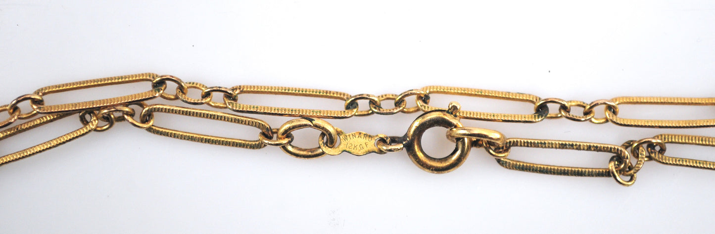 Vintage Designer 3.5mm Gold Filled Chain Necklace