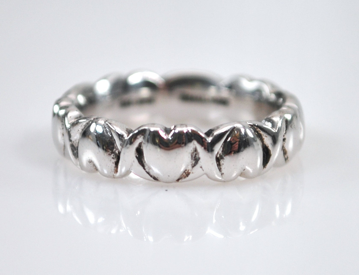 Vintage Sterling Heart Band Ring