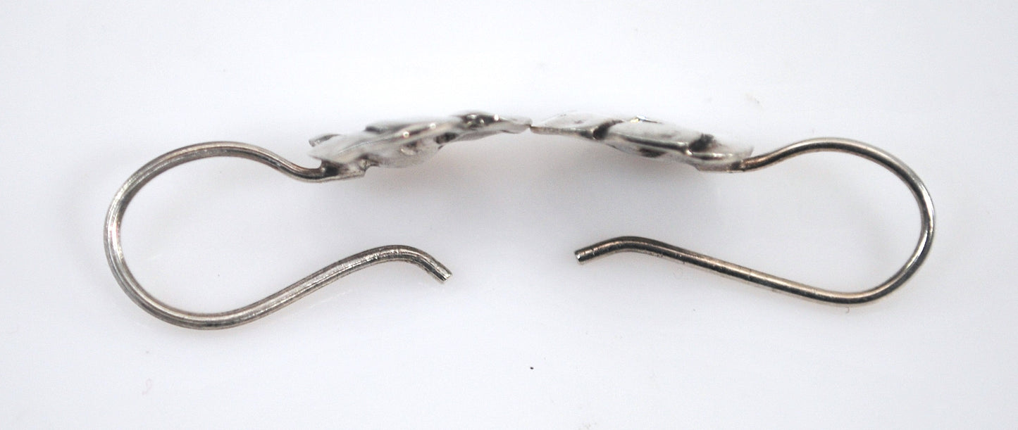 Sterling Silver Pansey Flower Earrings