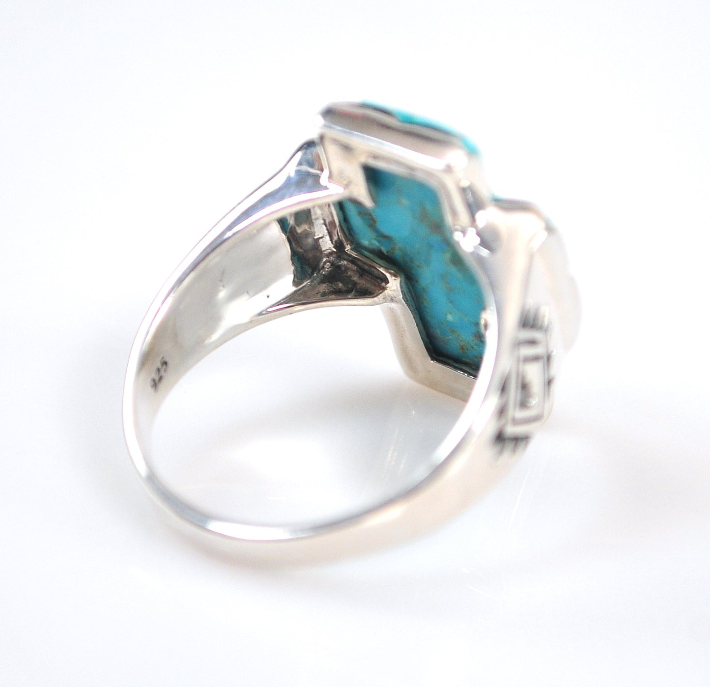 BBJ 925 Composite Turquoise Cross Ring