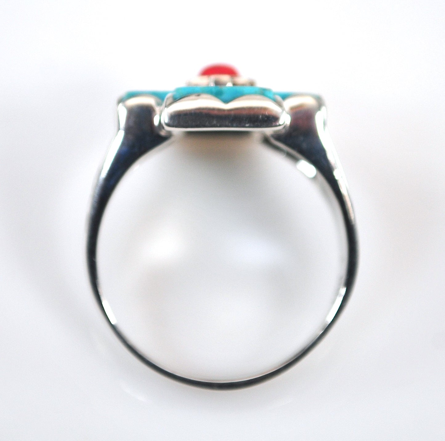 BBJ 925 Composite Turquoise Cross Ring