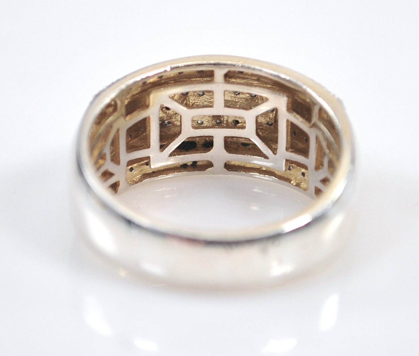 Sterling Silver Men's Diamond Ring