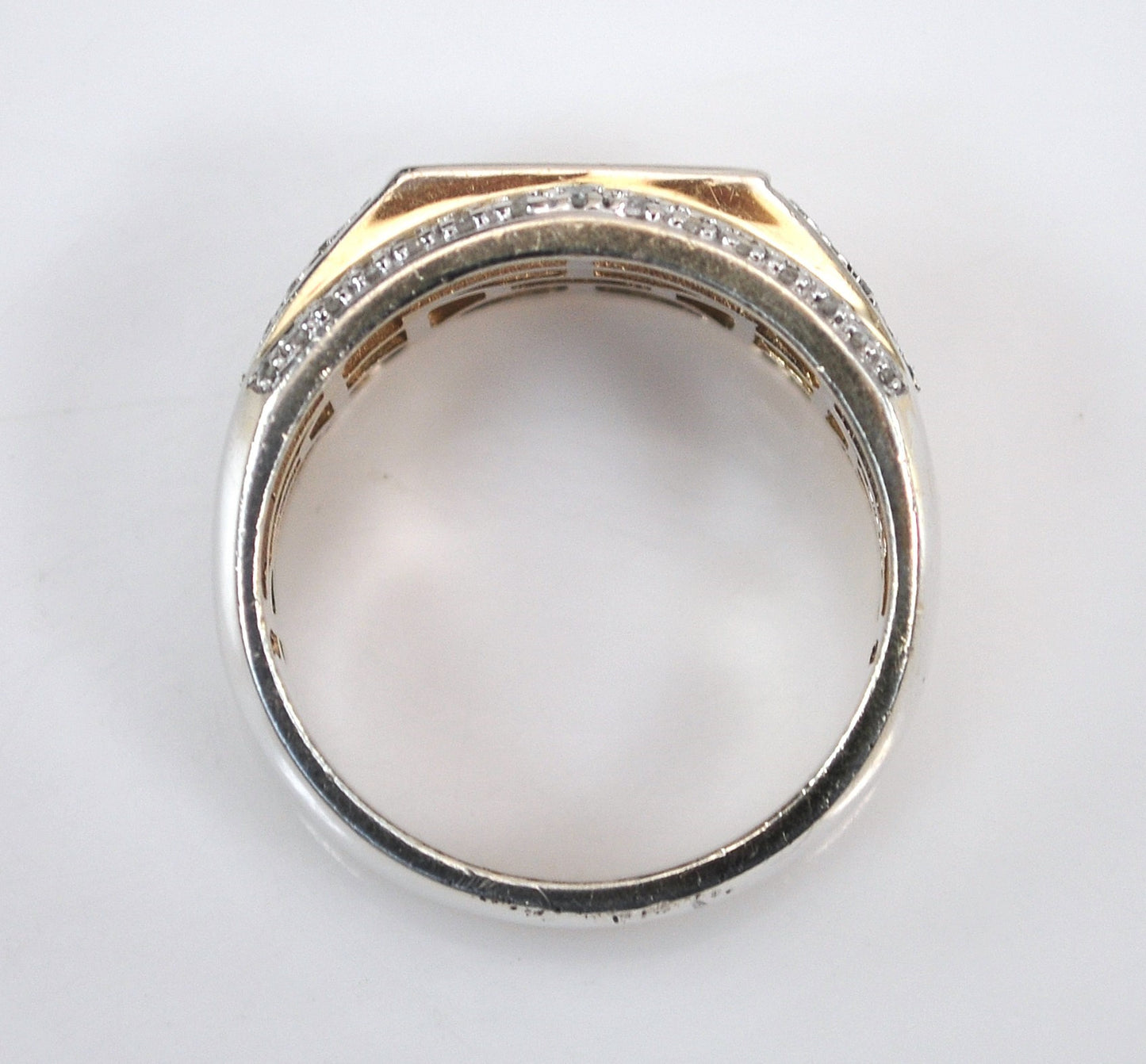 Sterling Silver Men's Diamond Ring