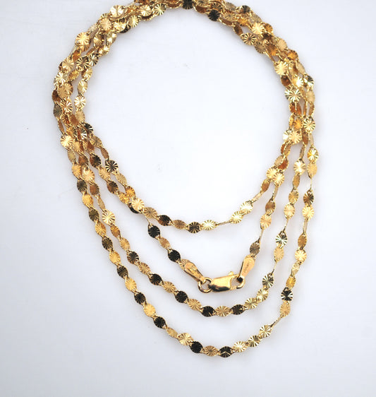 Danecraft 925 Italy Gold over Sterling Sparkle Necklace