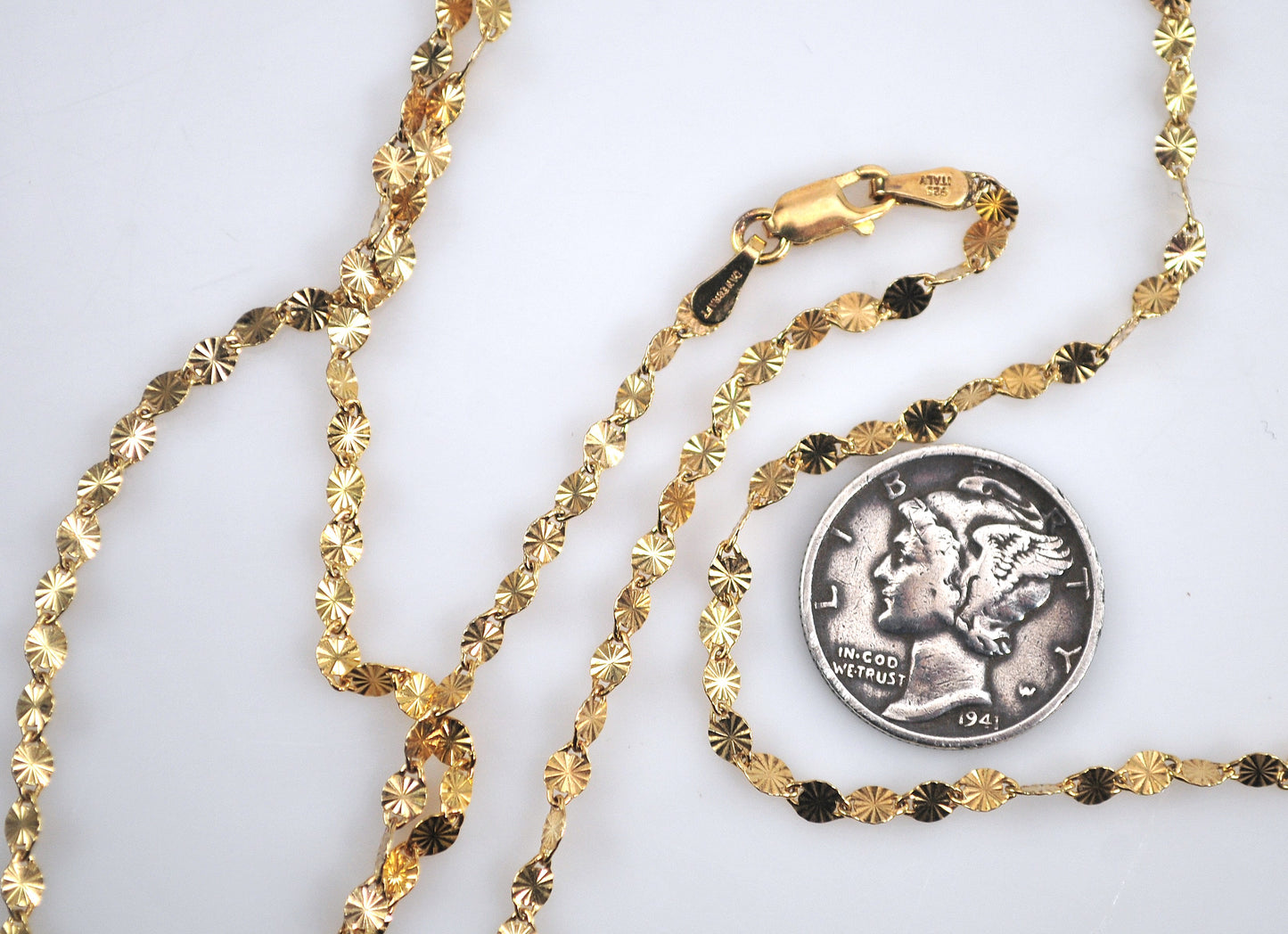 Danecraft 925 Italy Gold over Sterling Sparkle Necklace