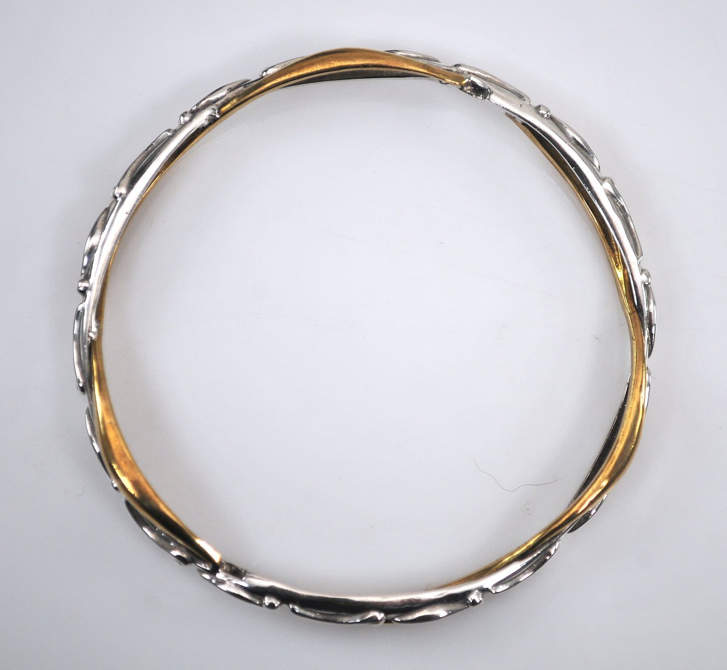 Carolyn Pollack Sterling Silver Brass Bangle Bracelet
