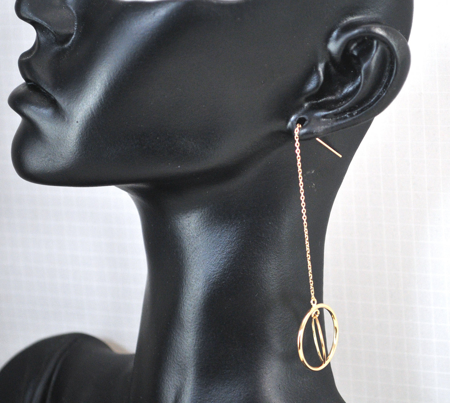 Vintage JCM 14K Gold Threader Earrings