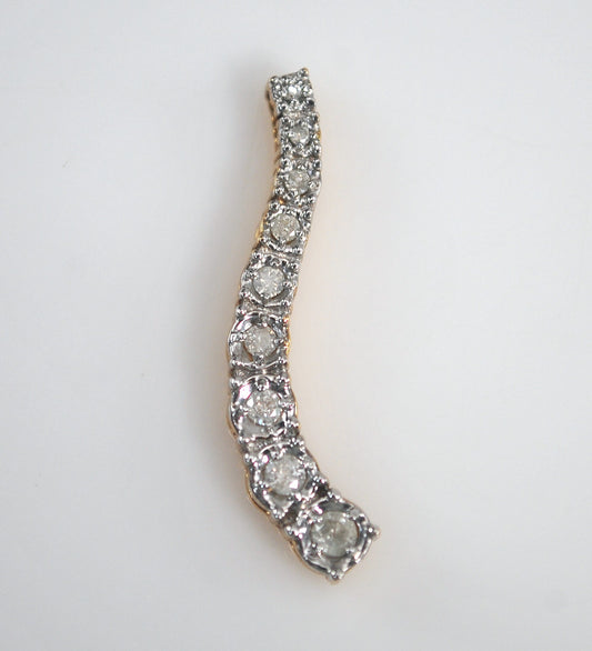 10K Gold Diamond Journey Pendant