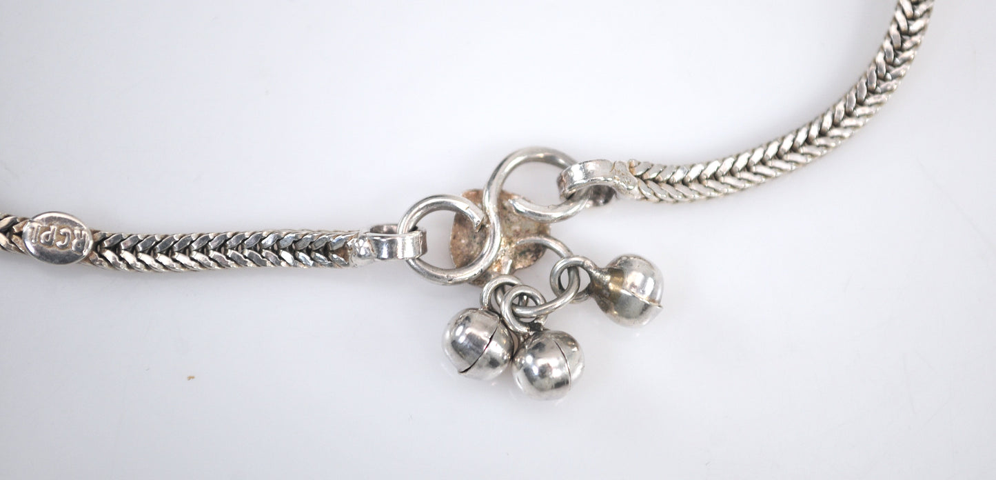 Sterling Silver Ethnic Anklet Payal