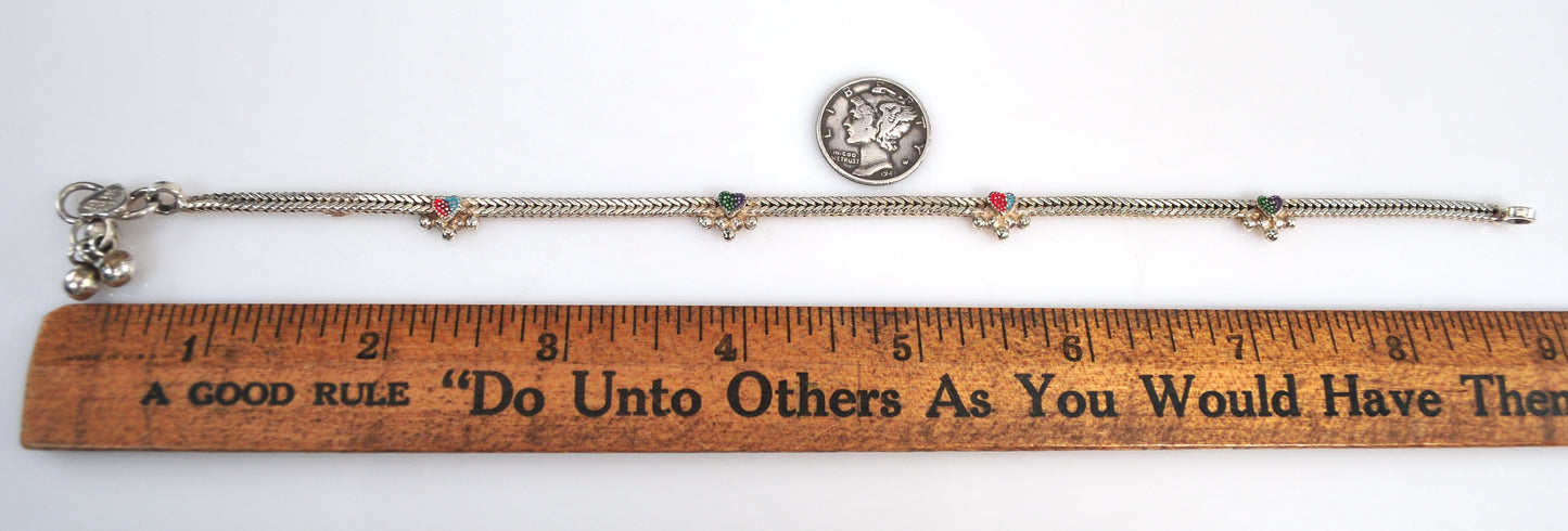 Sterling Silver Ethnic Anklet Payal