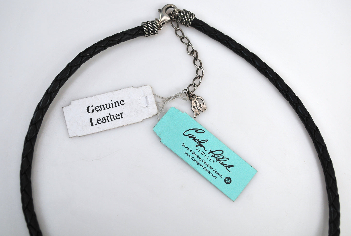 Carolyn Pollack Relios Sterling Silver Leather Necklace