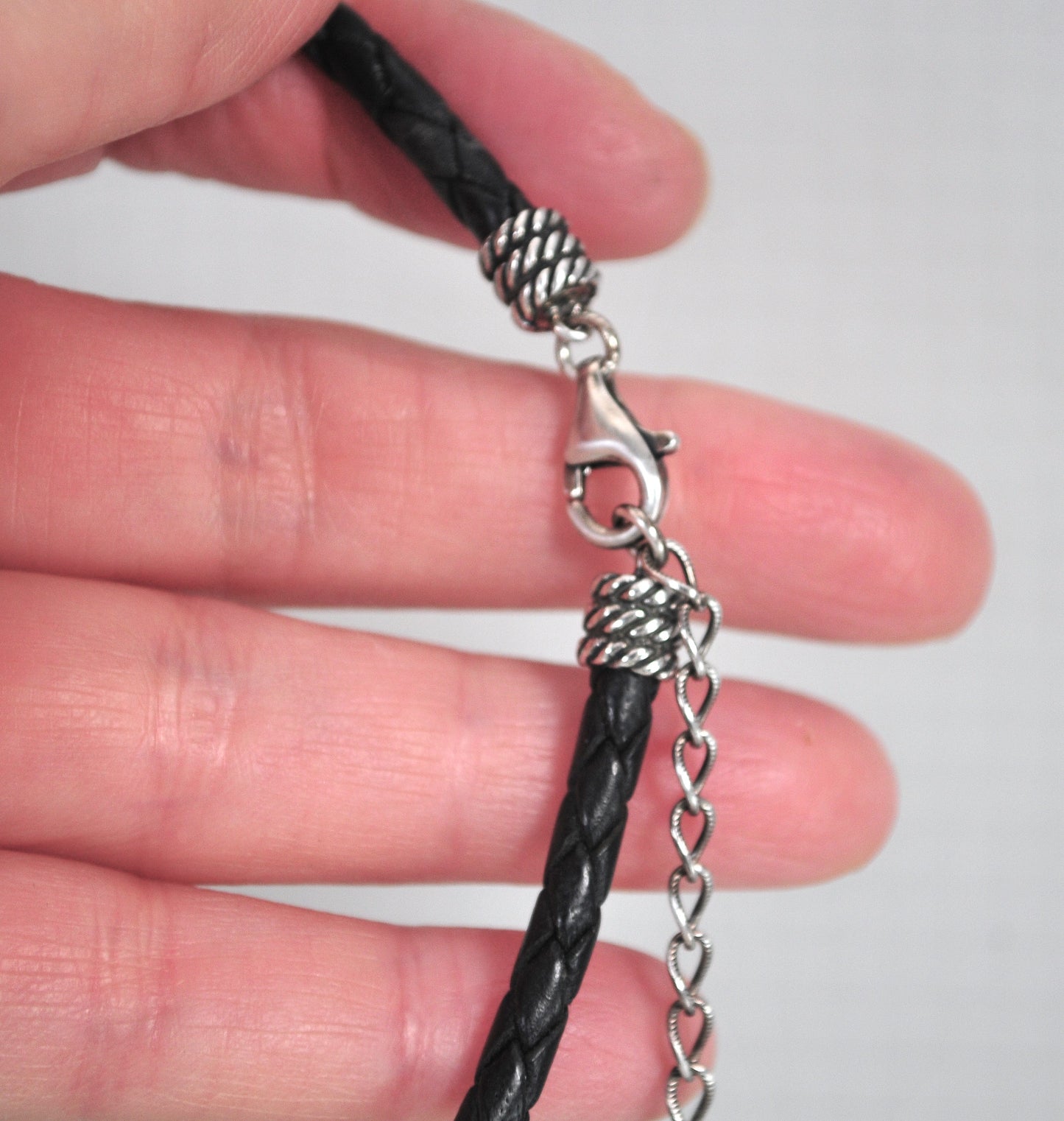 Carolyn Pollack Relios Sterling Silver Leather Necklace