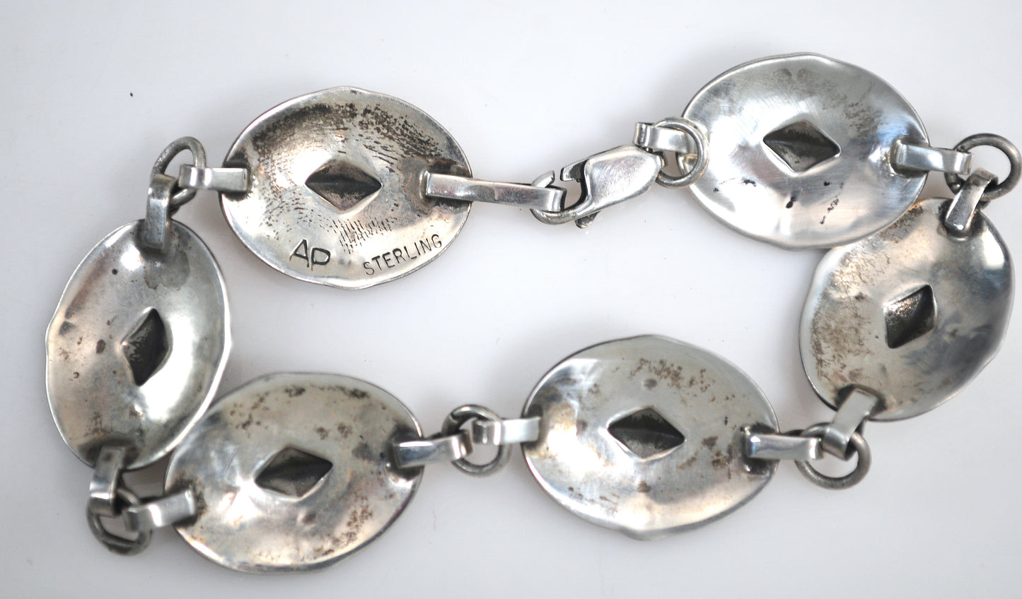 Authur Platero Laguna Sterling Silver Concho Bracelet