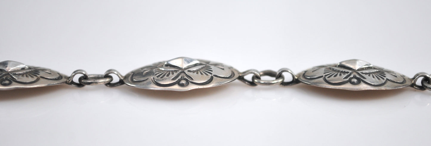Authur Platero Laguna Sterling Silver Concho Bracelet