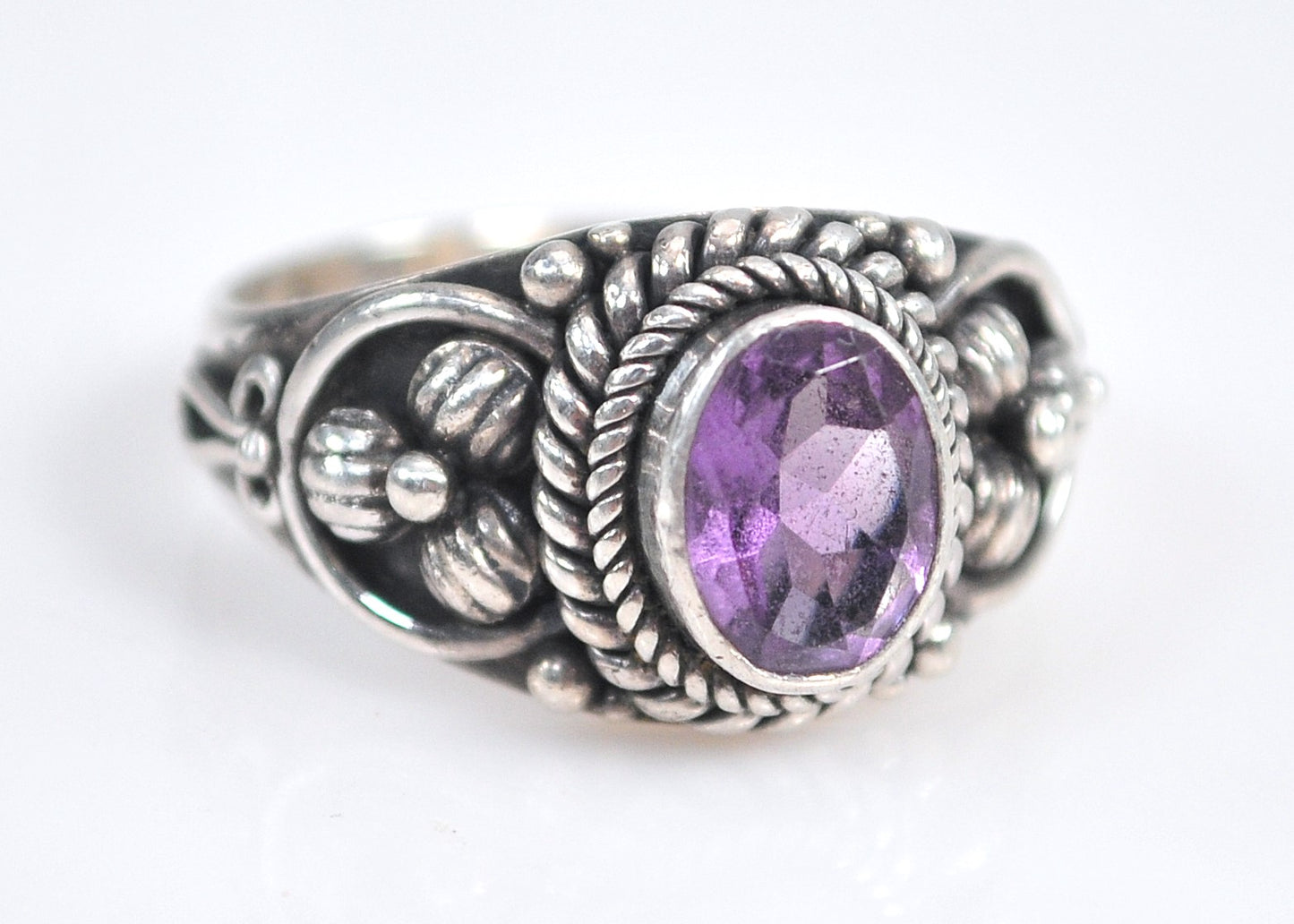 Suarti Sterling Silver Amethyst Ring