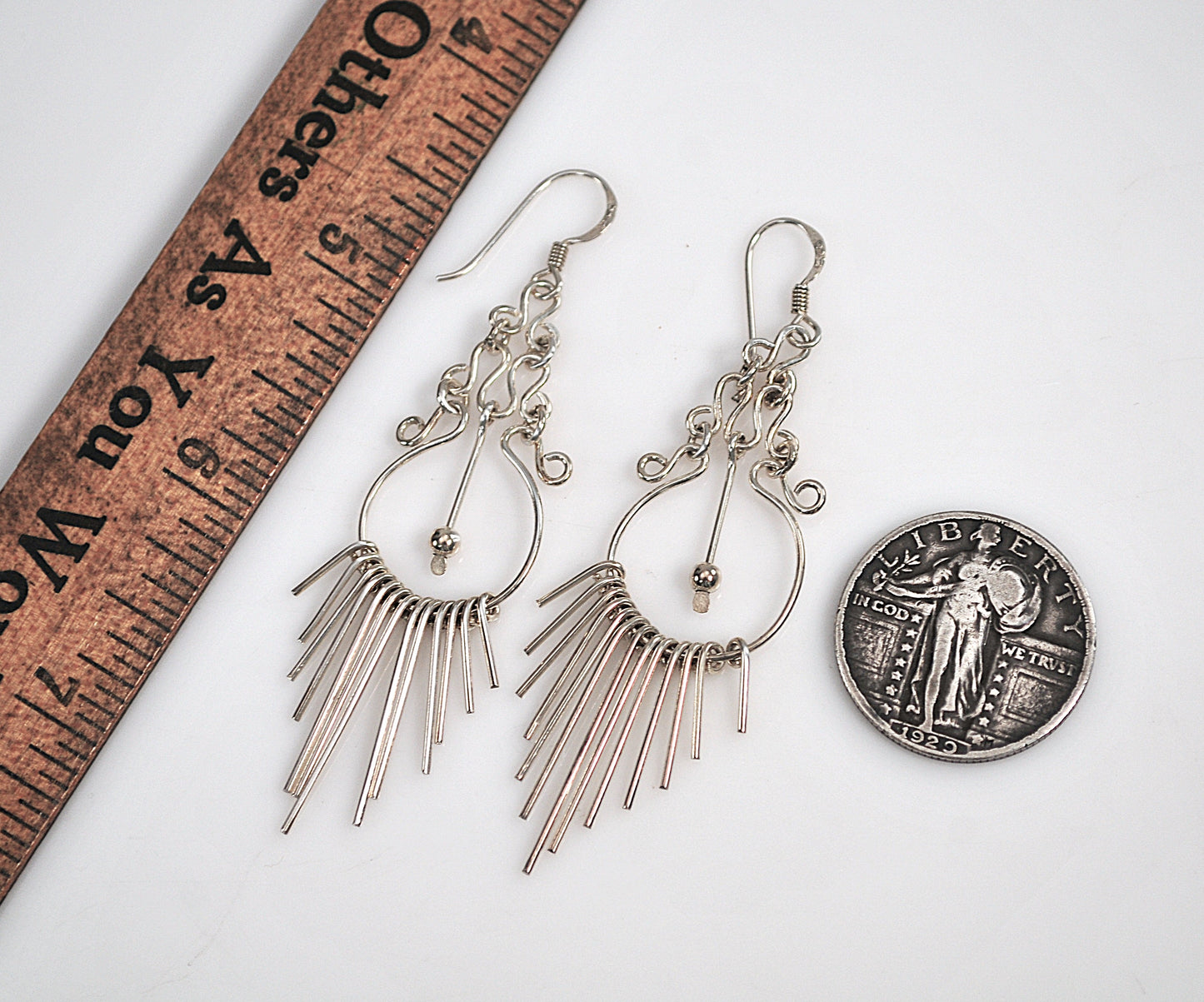 Sterling Silver Chandelier Earrings